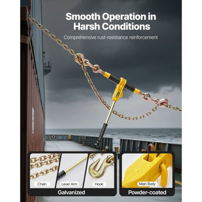 Ratschenketten-Zurrgurte 5/16 Zoll x 14 Fuß G80-Ketten Ladungszurrgurte für den Transport | EU