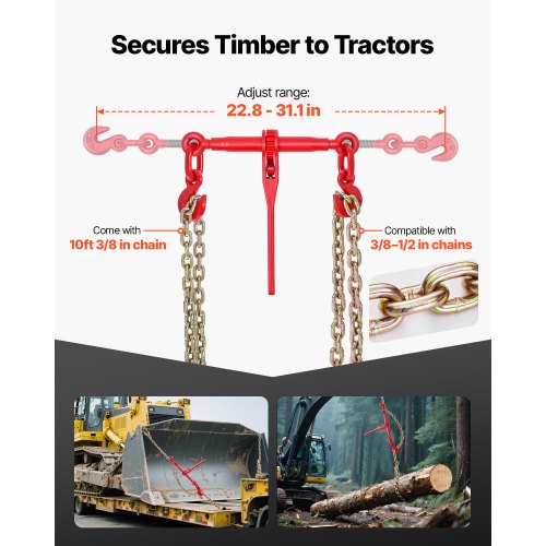 Spärrkedjebindare 3/8 tum x 10 fot G80 kedjor Lastbindare för transport |  EU