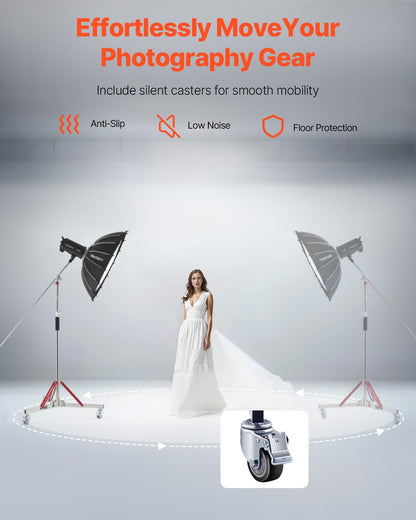 Hochleistungs-Lichtstativ mit Rädern, maximale Höhe 10,5 Fuß/320 cm, Stativständer