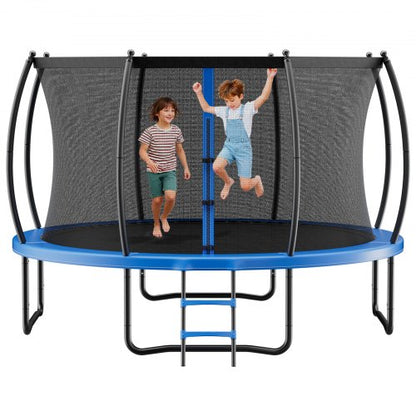 Outdoor Trampoline, 14FT Recreational Trampoline, ASTM Approved Trampolines with Enclosure Net & Thickened Pad, Max 450 lbs Weight Capacity, Anti-Rust Backyard Trampolines for Kids & Adults