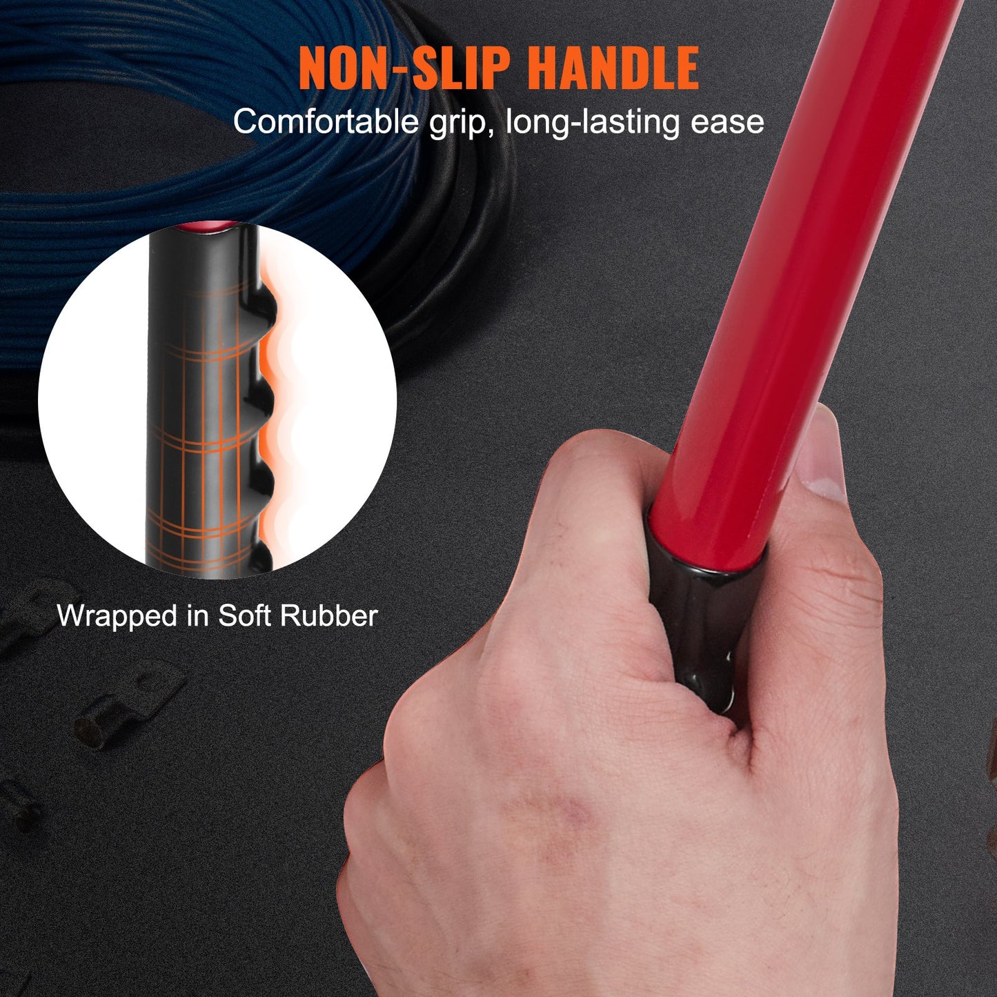 Batterikabelkrokpressverktyg, 10-1/0AWG aluminiumterminalbatteripluggpressare, med 60 st aluminiumringkontakter terminaler 6 trådstorlekar pressform, för tunga trådklackar