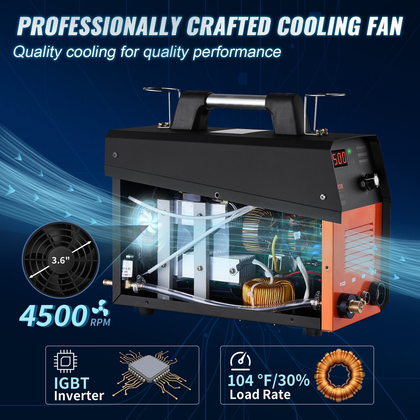 Plasma Cutter, 50Amp, Non-Touch Pilot Arc Air Cutting Machine with Torch, 110V/220V Dual Voltage AC IGBT Inverter Metal Cutting Equipment for 1/2" Clean Cut Aluminum and Stainless Steel