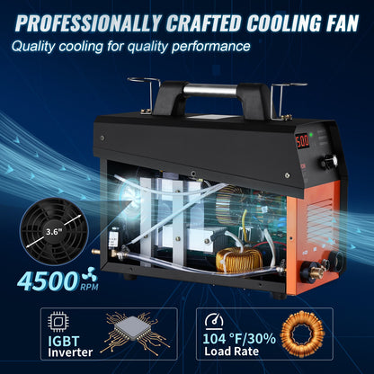 Plasma Cutter, 50Amp, Non-Touch Pilot Arc Air Cutting Machine with Torch, 110V/220V Dual Voltage AC IGBT Inverter Metal Cutting Equipment for 1/2" Clean Cut Aluminum and Stainless Steel