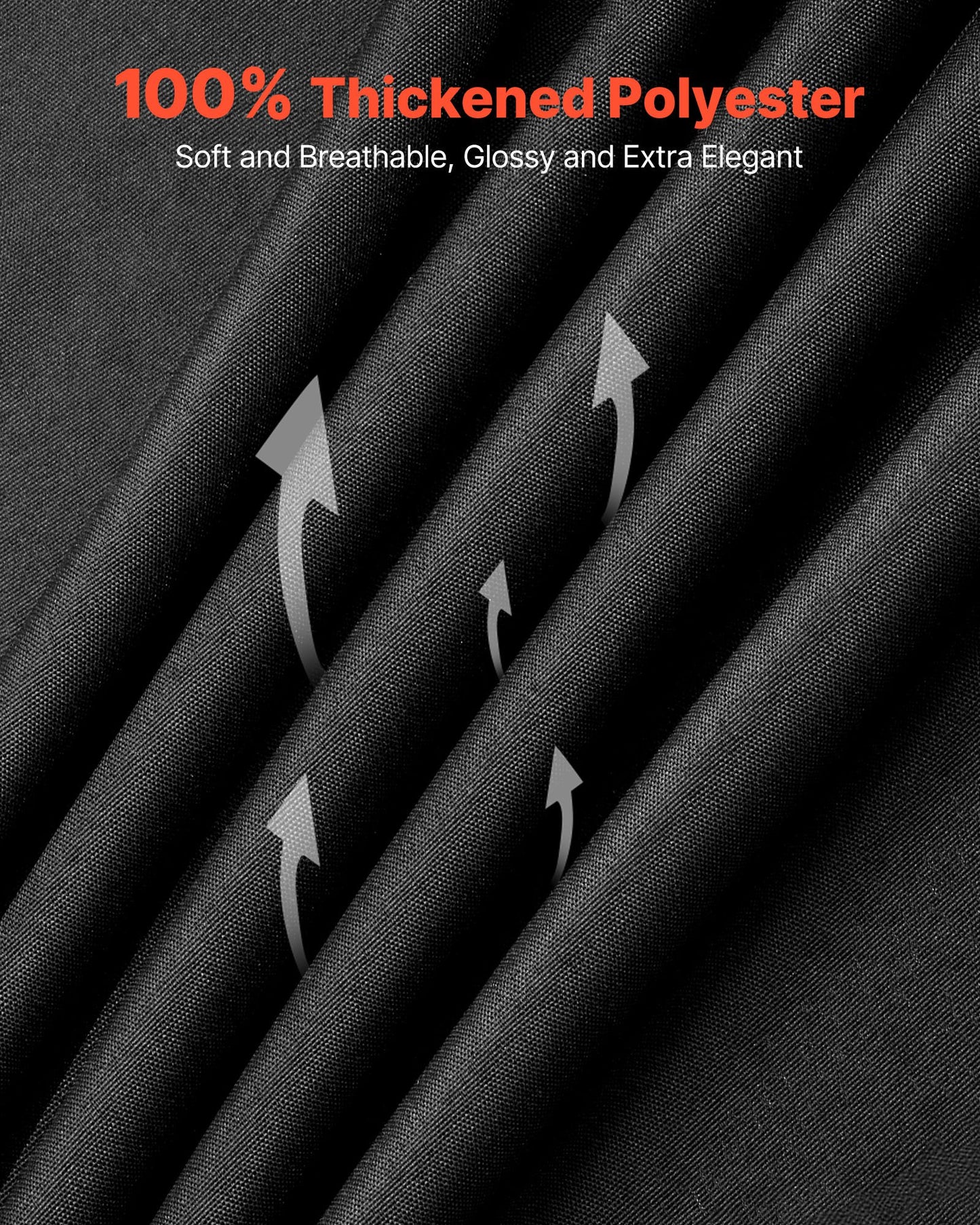 Black Round Tablecloths 6 Pack, 120 Inches in Diameter, Stain- & Wrinkle- Resistant, Machine Washable Table Clothes, Polyester Fabric Table Covers for Wedding, Party, Banquet, Formal Events