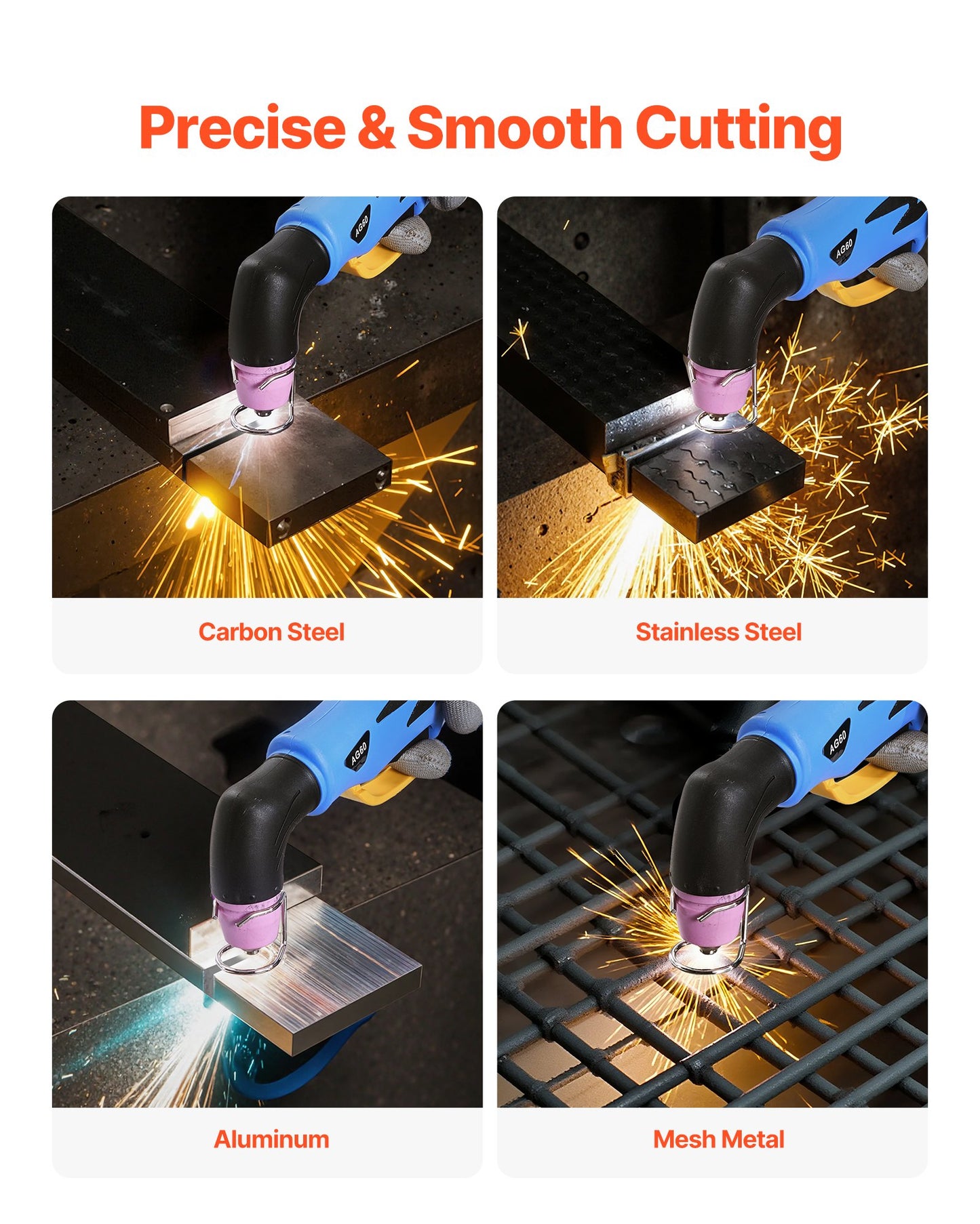 Plasma Cutter, 50A Non-Touch Pilot Arc Plasma Cutting Machine, 110V/220V Dual Voltage Digital Display IGBT Inverter - with 2T/4T Function & Adjustable PA/PT Time for Home Repairs, Workshops