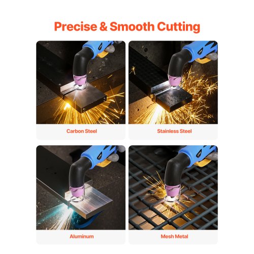 Plasmaskärare, 65A beröringsfri pilotbågsplasmaskärmaskin, 220V digital display IGBT-växelriktare med 2T/4T-funktion och justerbar PA/PT-tid för hemreparationer, verkstäder |  EU