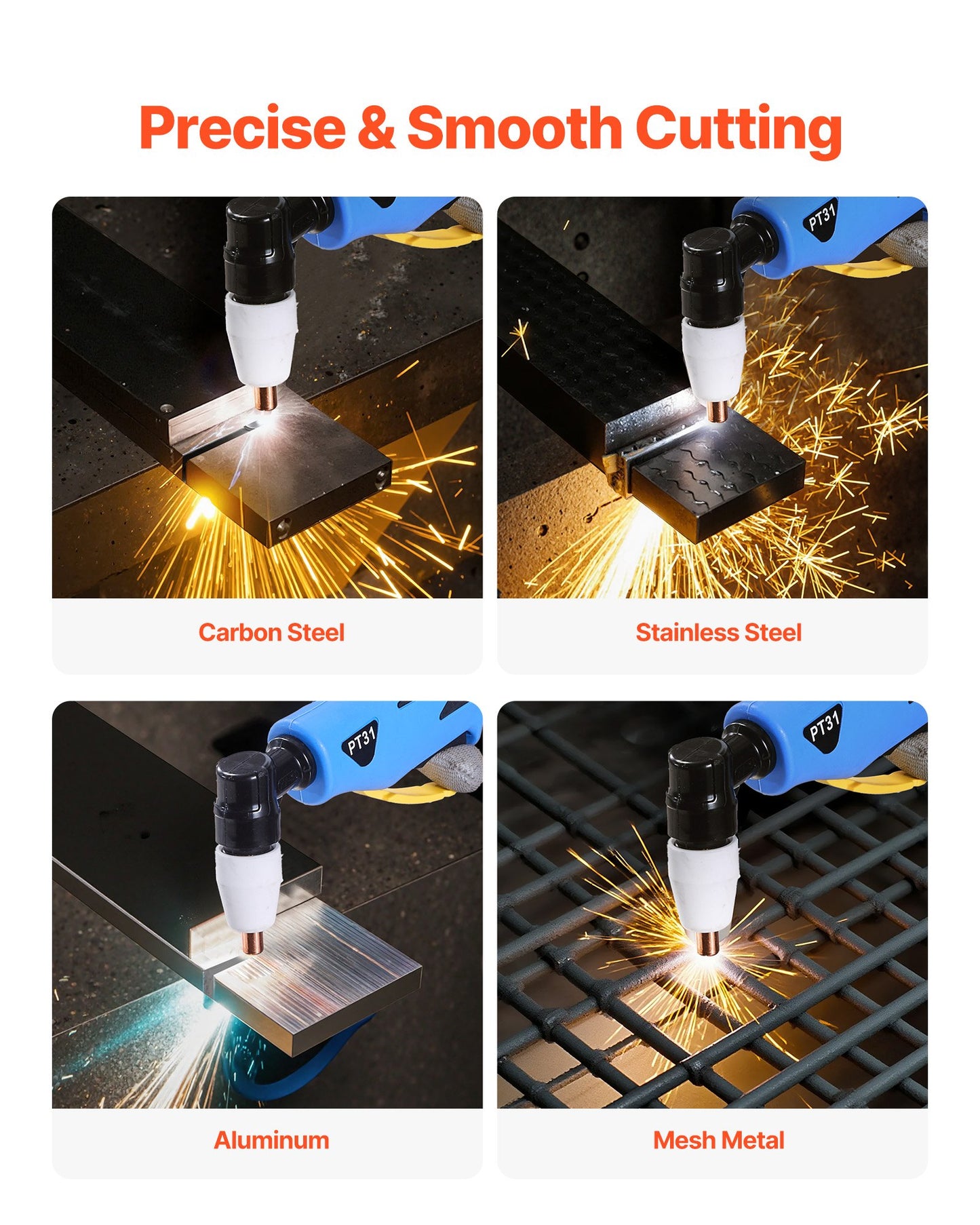 Plasma Cutter, 50A Plasma Cutting Machine, 110V/220V Dual Voltage Digital Display IGBT Inverter - with 2T/4T Function & Adjustable PA/PT Time for Home Repairs, Workshops