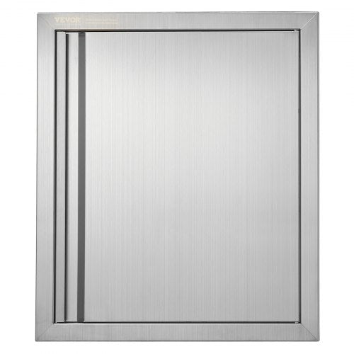 BBQ Access Door, 18W x 21H Inch Single Outdoor Kitchen Door, Stainless Steel Flush Mount Door, Wall Vertical Door with Recessed Handle, for BBQ Island, Grilling Station, Outside Cabinet