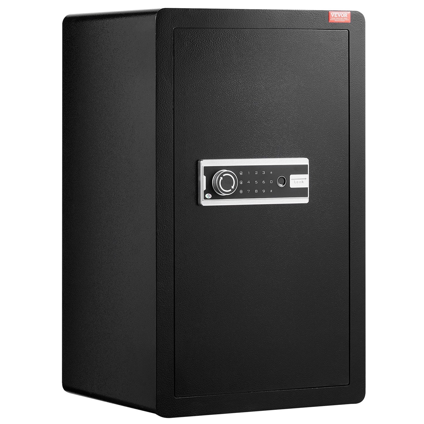 Single door 3.5 cu.ft safe with key lock password and fingerprint black