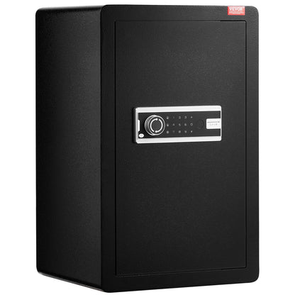 Single door 4.0 cu.ft safe with key lock and password LED light black