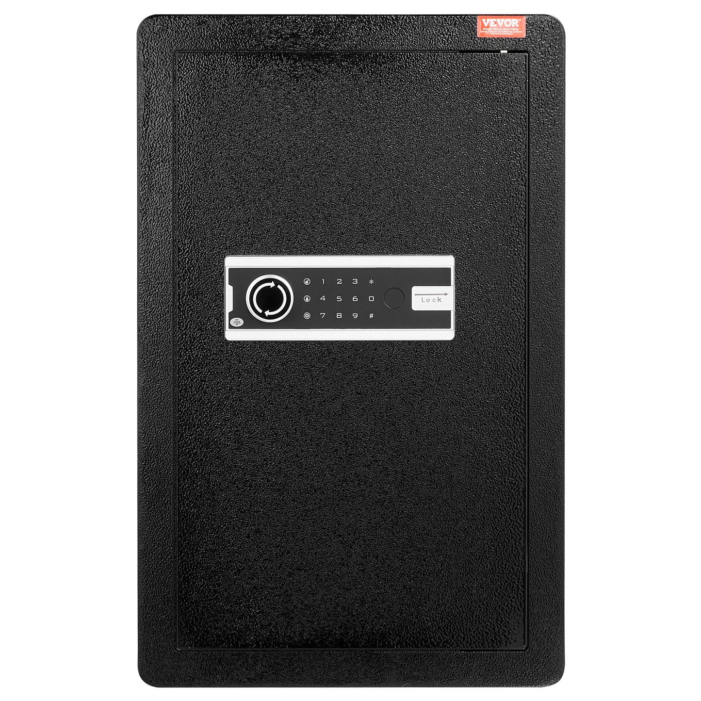 Single door 4.0 cu.ft safe with key lock and password LED light black