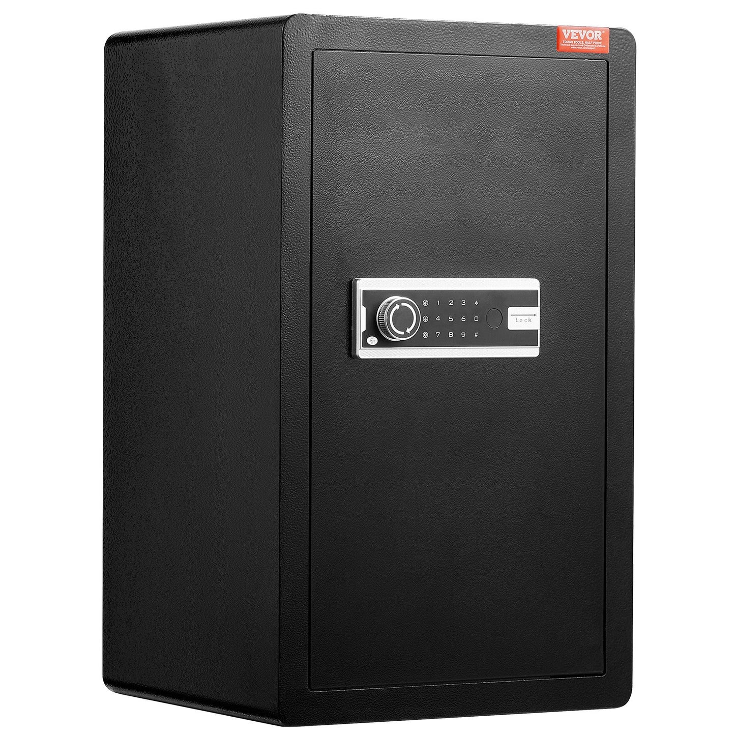 Single door 4.0 cu.ft safe with key lock &amp; password cabinet Black