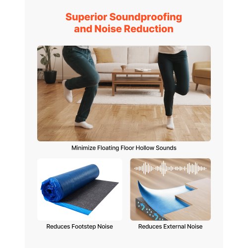 Bodenunterlage 37,2 m² 3 mm Recyclingfaser Schall-/Dampfsperre Blau | EU