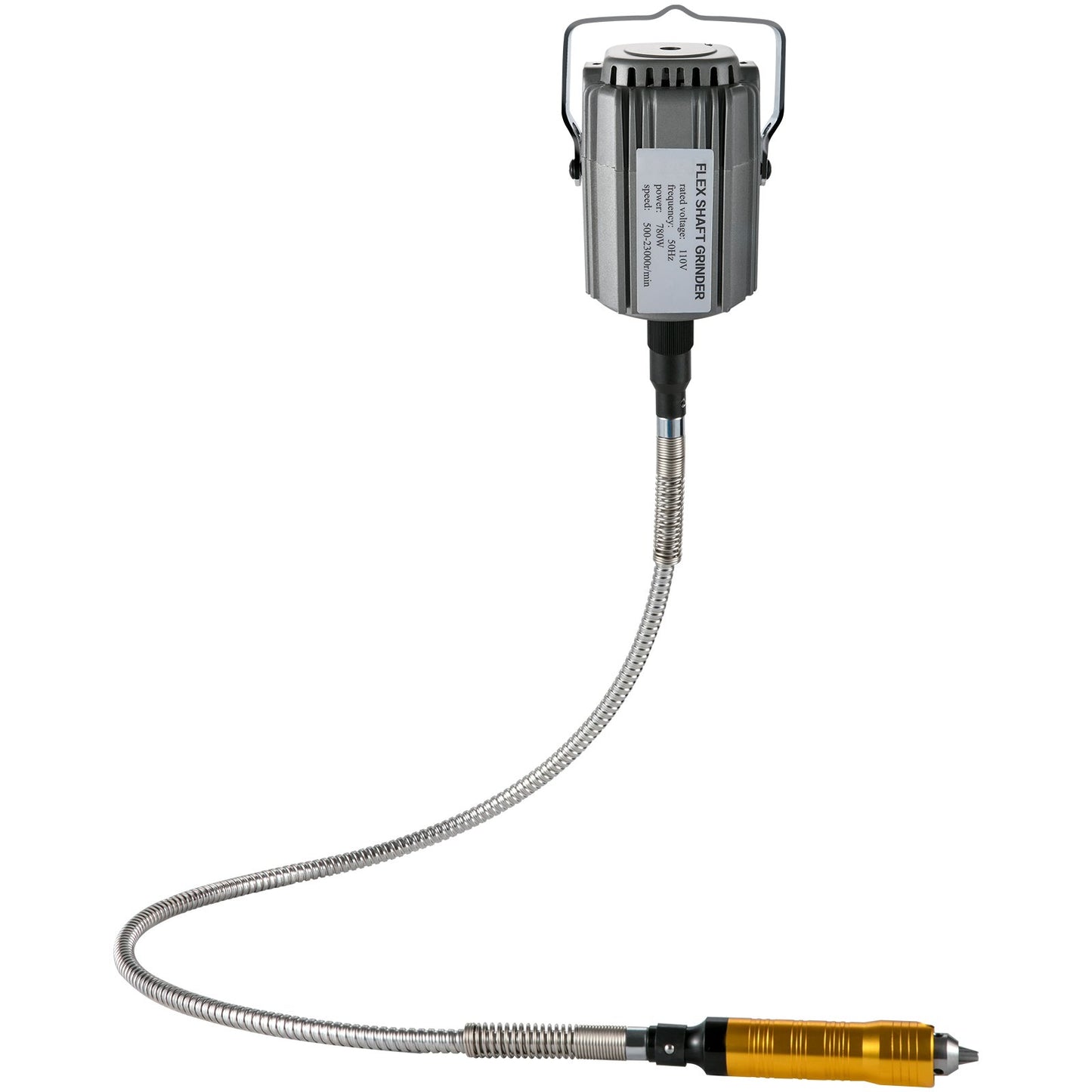 Flex Shaft Slipmaskin 780W Roterande Verktyg 500-23000RPM Rotary Carver med 1/4" 3-Käft Chuck & Steglös Fotpedal Hängande Slipmaskin 131ST Tillbehör för Smycken Polering Slipning DIY