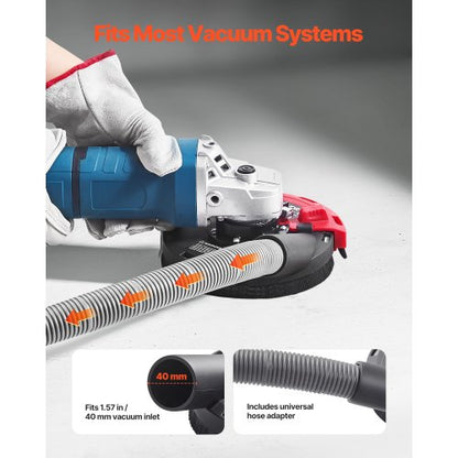 Angle Grinder Dust Cover 4-5 Inch with 6 Clamping Washers Connect to Vacuum Cleaner | EU