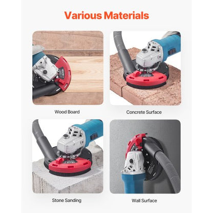 Angle Grinder Dust Cover 4-5 Inch with 6 Clamping Washers Connect to Vacuum Cleaner | EU