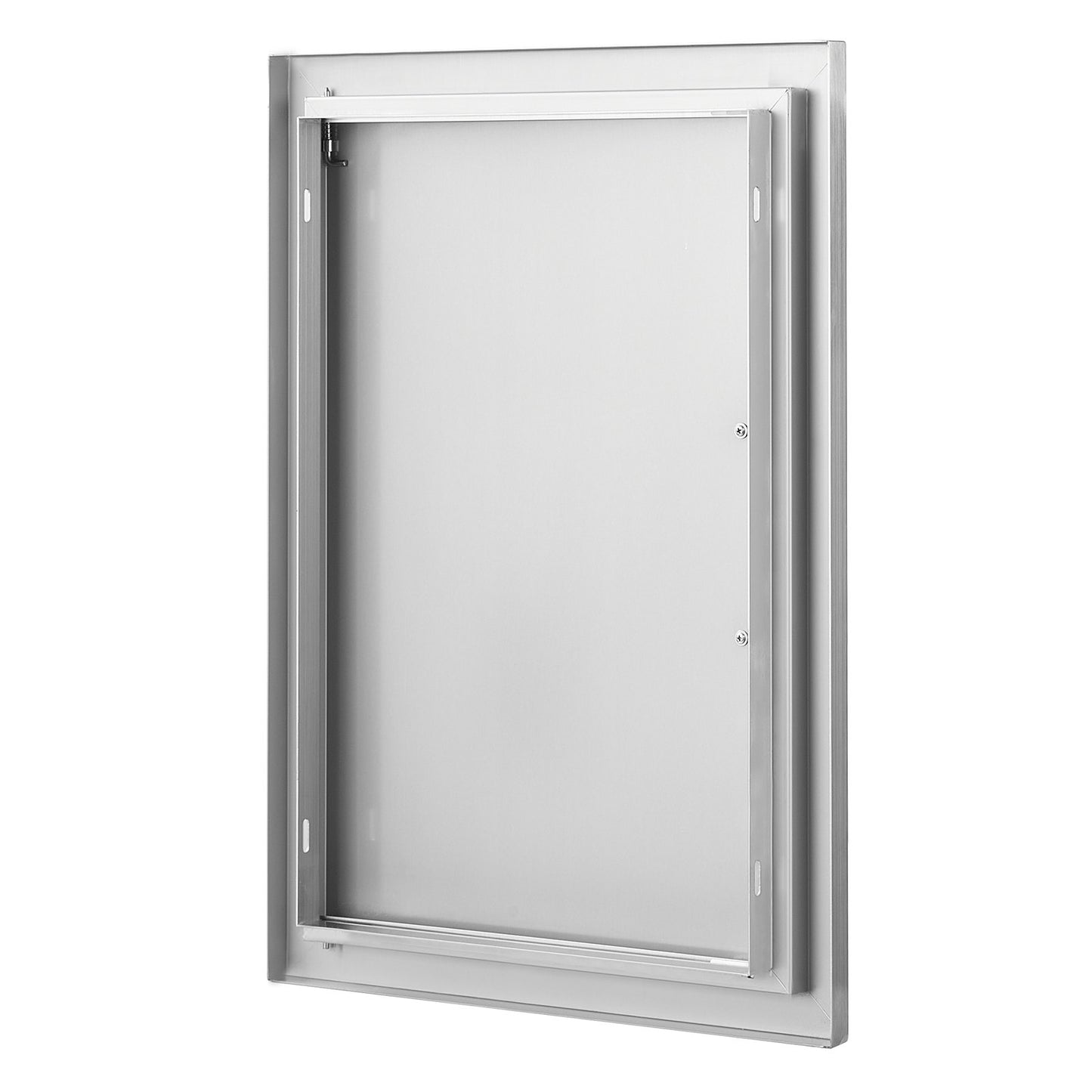 BBQ-Zugangstür, 432x610 mm einzelne Außenküchentür, Edelstahl-Einbautür, vertikale Wandtür mit Griff, für BBQ-Insel, Grillstation, Außenschrank