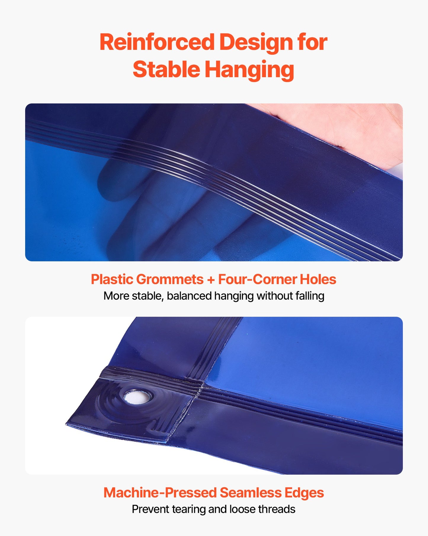 Welding Screen with Frame, 6 x 8 FT Welding Curtain Screen, Flame-Resistant Vinyl Safety Protection Screens with Lockable Swivel Wheels & 6-Level UV Protection for Workshop/Industrial Use, Blue