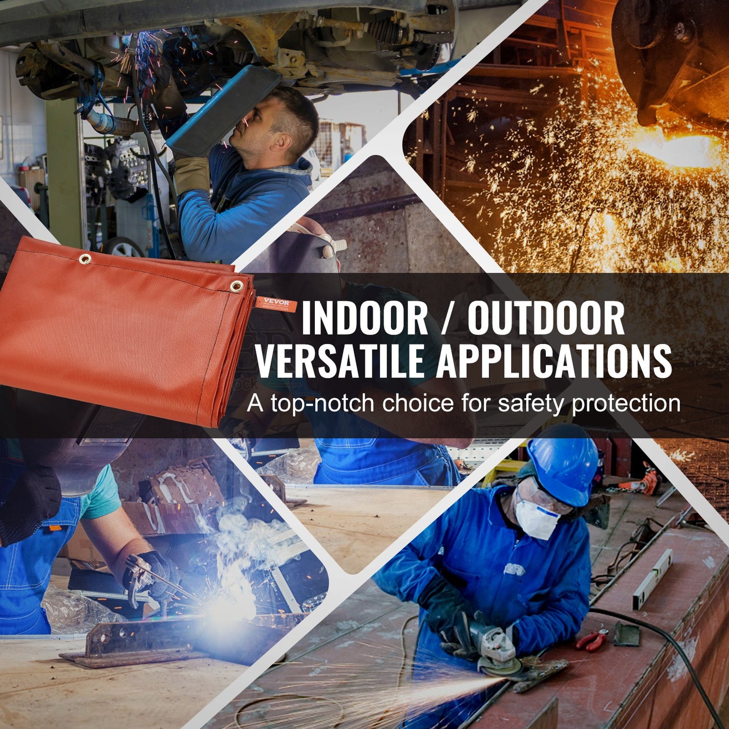 Svetsskärm med ram, 6' x 8' svetsgardinskärmar, flamsäker vinylsvetsskyddsskärm med 4 svängbara hjul (2 låsbara) & transparent fönster för verkstad/industri, röd