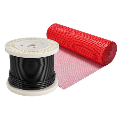 120 sqft Floor Heating Mat System, 120V Electric Radiant Heated Floor System, with Decoupling Membrane & Smart Control Thermostat & Alarm, Easy Installation for Tile, Stone, Vinyl