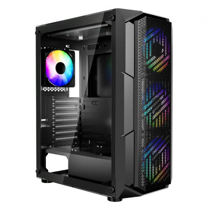 Mid-Tower ATX PC-Gaming-Gehäuse Computergehäuse mit 4 x 120 mm ARGB-Lüftern | EU