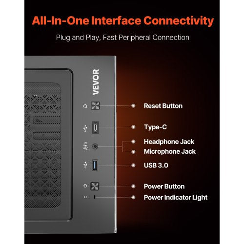 PC Gaming Chassin Mid-Tower datorchassi med 2 x 120 mm fläktar för ATX moderkort |  EU