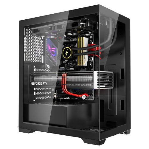 PC Gaming Chassin Mid-Tower datorchassi med 2 x 120 mm fläktar för ATX moderkort |  EU