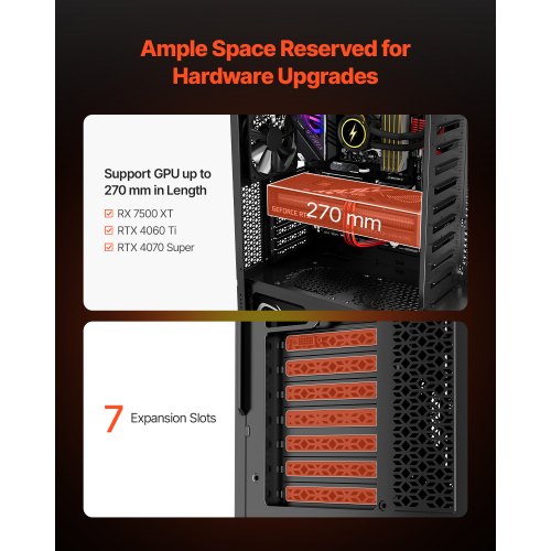 PC-spelchassi Midi-tower-datorchassi 4 x 120 mm fläktar för ATX/M-ATX/ITX |  EU