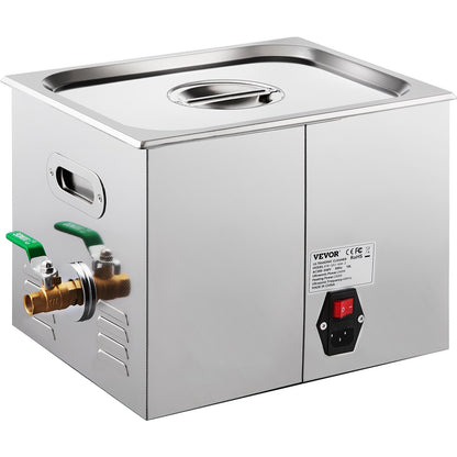 Ultrasonic Cleaner, 36KHz~40KHz Adjustable Frequency, 15L 220V, Ultrasonic Cleaning Machine with Digital Timer and Heater, Lab Sonic Cleaner for Jewelry Watch Glasses Coins, FCC/CE/RoHS Listed