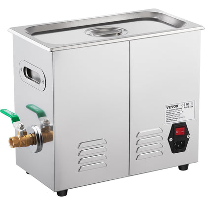 Ultrasonic Cleaner, 36KHz~40KHz Adjustable Frequency, 6L 220V, Ultrasonic Cleaning Machine with Digital Timer and Heater, Lab Sonic Cleaner for Jewelry Watch Glasses Coins, FCC/CE/RoHS Listed