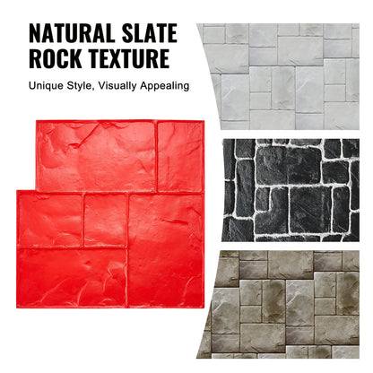 Concrete stamps mat 24 x 24 in texturing skin polyurethane stamp molds