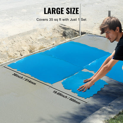 Betongstämplar Mat 36 tum & 18 i 4 st Texturing Skin Polyuretan Formar