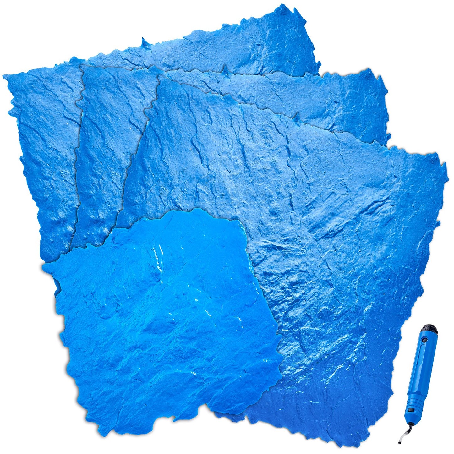 Betongstämplar Mat 36 tum & 18 i 4 st Texturing Skin Polyuretan Formar