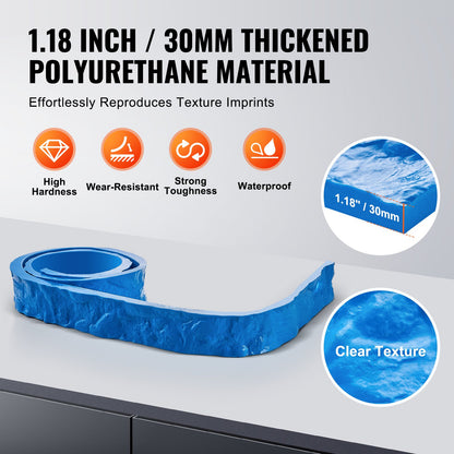 Betonstempel 91 x 3 Zoll rechteckig Polyurethan Stempel Steinmatte