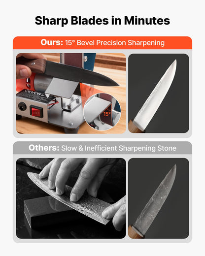 3-in-1 Mini Belt Sander, 13" x 1.2" Sanding Belt, 2.75" Grinding & Polishing Wheel Combo, 7-Speed Adjustable with Forward/Reverse Control for Woodworking, Jewelry Making, Knife Sharpening
