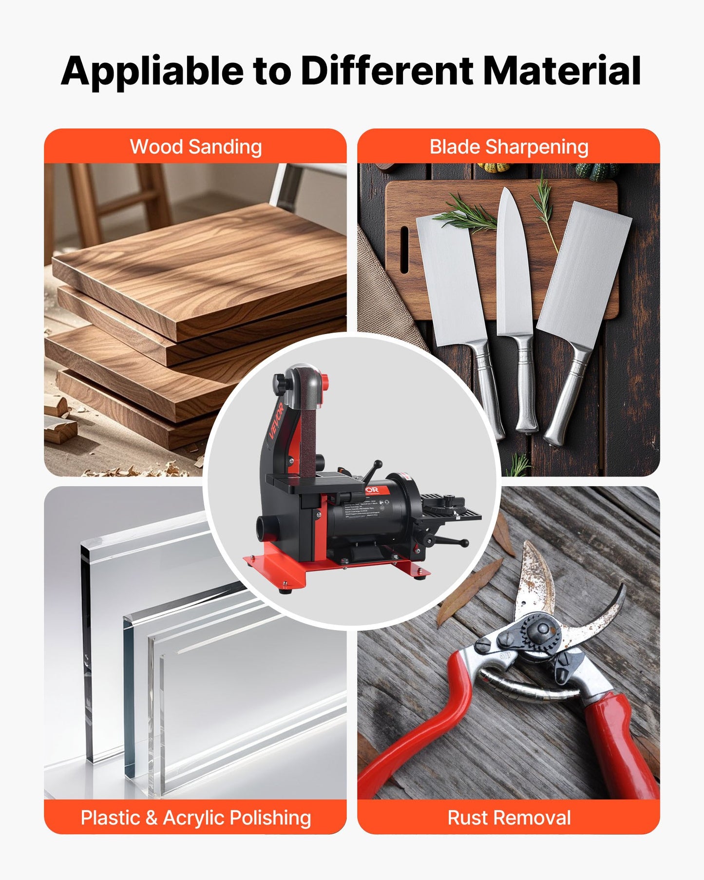 5" Disc Sander & 1" x 30" Belt Sander, 250W Benchtop Belt Disc Sanders Combo with 0 - 45° Adjustable Worktable & Dust Collection Ports for Woodworking, Furniture Refinishing, DIY Crafting