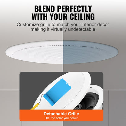 6.5'' Bluetooth Ceiling Speaker 150W Recessed Ceiling Speaker in the Wall