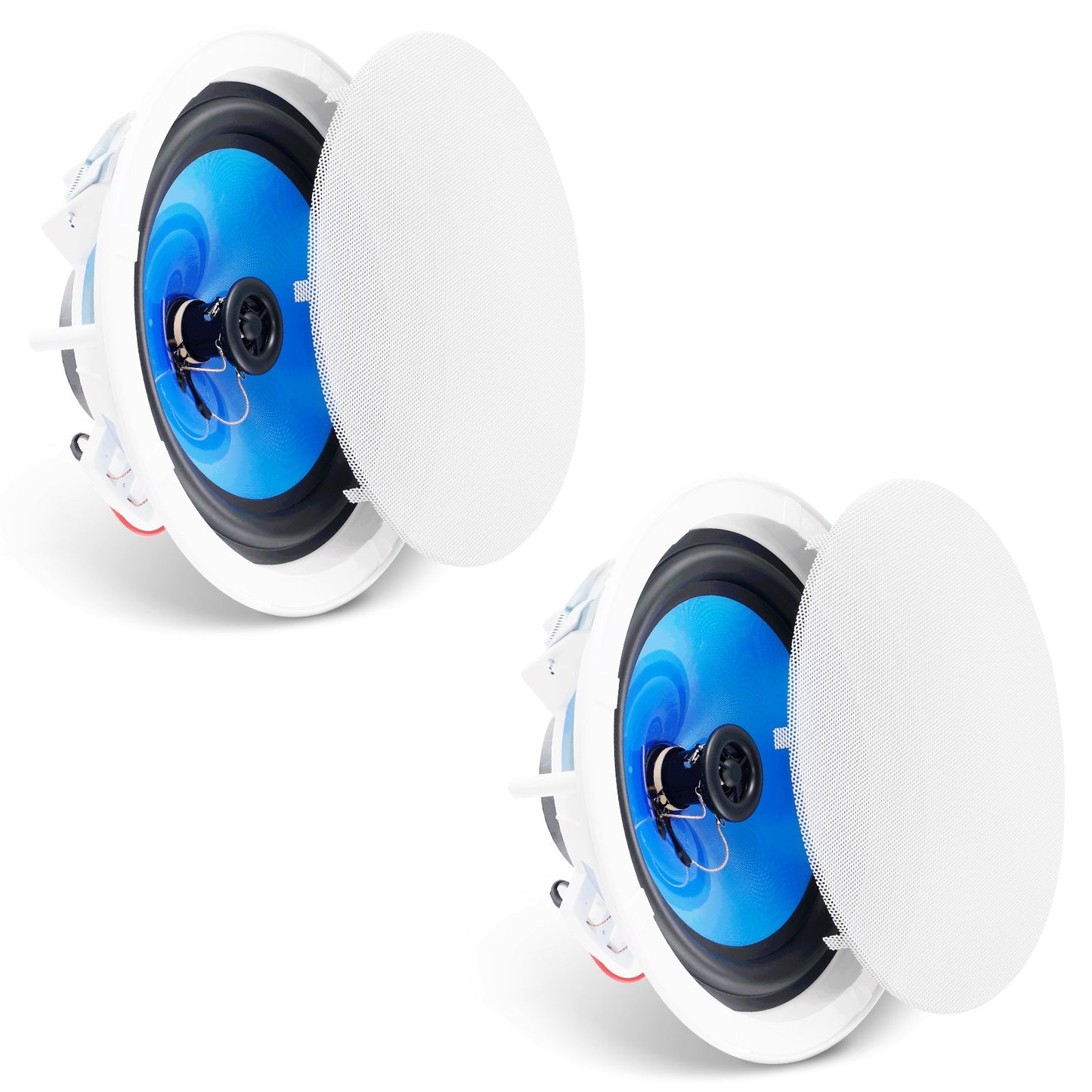2PCs 8 Inch Ceiling Speakers 50 Watt Recessed Ceiling and Wall Speakers