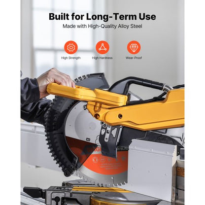 cirkelsågblad, 254 mm diameter, 80 vassa legeringständer, 15,875 mm spindel, fin yta, aluminiumskärblad för cirkelsåg, med ljudreducerande värmeventiler, för skärning av stål och metall |  EU