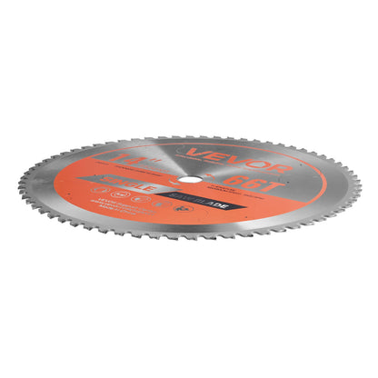 Circular Saw Blade, 14 inch Diameter, 66 Sharp Alloy Teeth, 1 inch Arbor, Fine Finish, Metal Cutting Blade for Circular Saw, with Noise-Reducing Heat Vents, for Cutting Steel and Aluminum