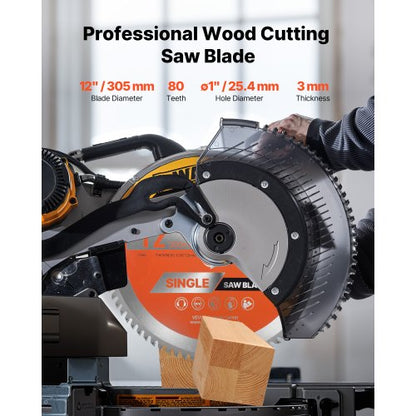 cirkelsågblad, 305 mm diameter, 80 vassa legeringständer, 25,4 mm spindel, fin yta, träsågblad för cirkelsåg, med ljudreducerande värmeventiler, för sågning av plywood, OSB, lövträ |  EU