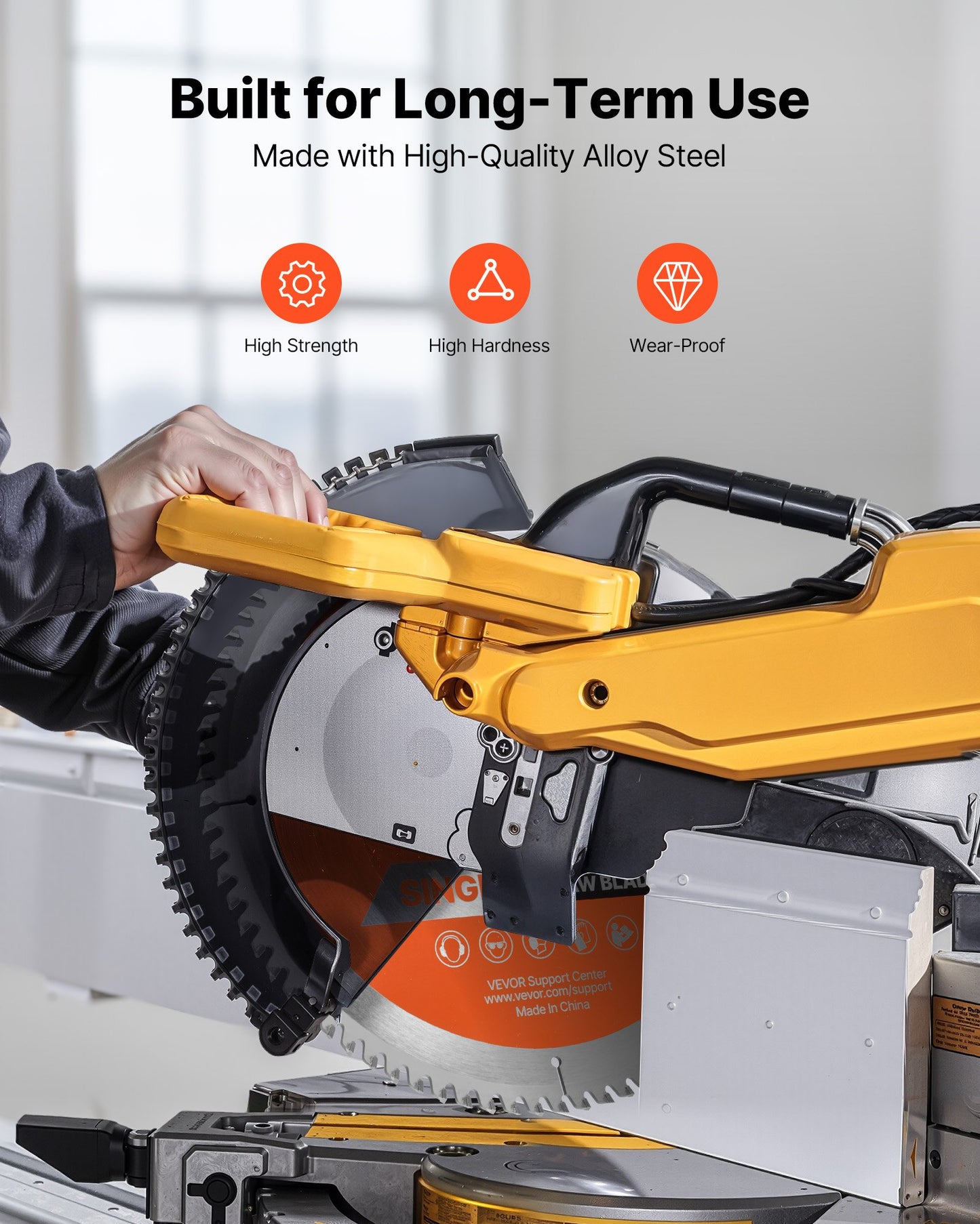 Circular Saw Blade, 12 inch Diameter, 80 Sharp Alloy Teeth, 1 inch Arbor, Fine Finish, Wood Cutting Blade for Circular Saw, with Noise-Reducing Heat Vents, for Cutting Plywood, OSB, Hardwood