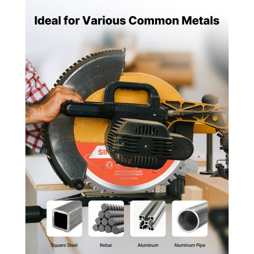 cirkelsågblad, 185 mm diameter, 48 vassa legeringständer, 15,875 mm spindel, fin yta, metallskärblad för cirkelsåg, med ljudreducerande värmeventiler, för skärning av stål och aluminium |  EU