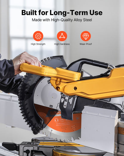 Circular Saw Blade, 10 inch Diameter, 50 Sharp Alloy Teeth, 5/8 inch Arbor, Fine Finish, Wood Cutting Blade for Circular Saw, with Noise-Reducing Heat Vents, for Cutting Plywood, OSB, Hardwood