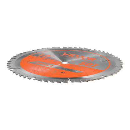 Circular Saw Blade, 10 inch Diameter, 50 Sharp Alloy Teeth, 5/8 inch Arbor, Fine Finish, Wood Cutting Blade for Circular Saw, with Noise-Reducing Heat Vents, for Cutting Plywood, OSB, Hardwood
