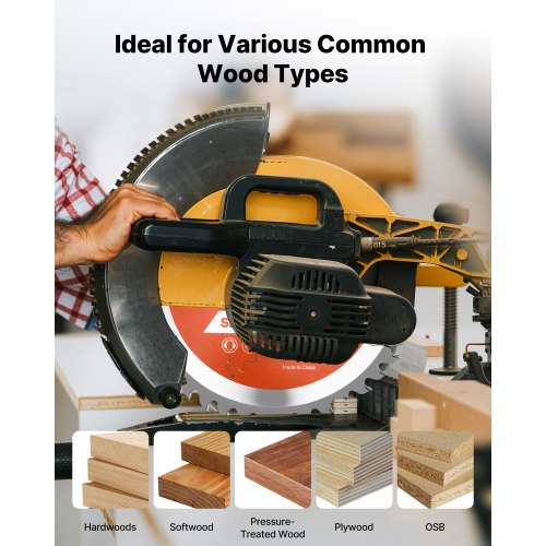 Cirkelsågblad, 203 mm diameter, 42 vassa legeringständer, 25,4 mm spindel, fin yta, Träsågblad för cirkelsåg, med ljudreducerande värmeventiler, för sågning av plywood, OSB och lövträ |  EU