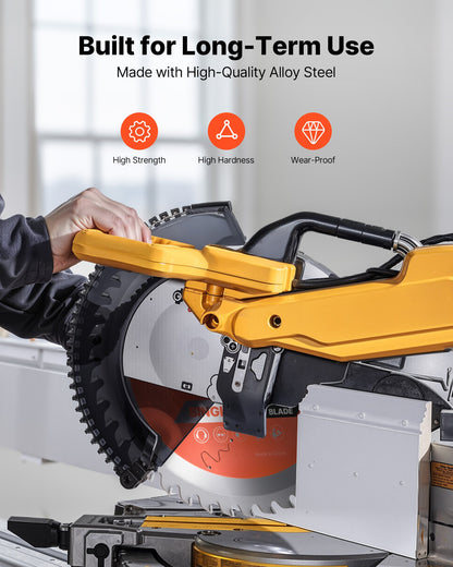 Circular Saw Blade, 8 inch Diameter, 42 Sharp Alloy Teeth, 1 inch Arbor, Fine Finish, Wood Cutting Blade for Circular Saw, with Noise-Reducing Heat Vents, for Cutting Plywood, OSB, and Hardwood
