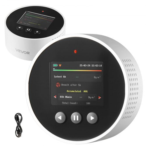 Radon Air Quality Meter Detector for Home 3.3Bq/m³ to 37kBq/m³ Battery Powered