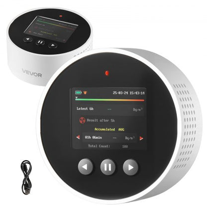 Radon Air Quality Meter Detector for Home 3.3Bq/m³ to 37kBq/m³ Battery Powered
