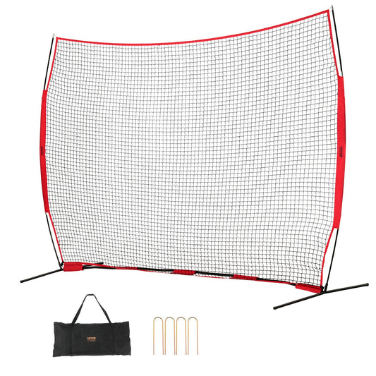 Barricade Backstop Net, 12x9 ft Ball Sports Barriärnät, Bärbar träningsutrustning med bärväska, Skyddsskärm för Baseball Softball Lacrosse Fotboll Hockeyträning, för bakgård